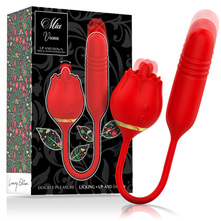 MIA VIENA DOUBLE PLEASURE LICKING + UP AND DOWN - Vielseitiger Klitoris- und Analstimulator aus Silikon