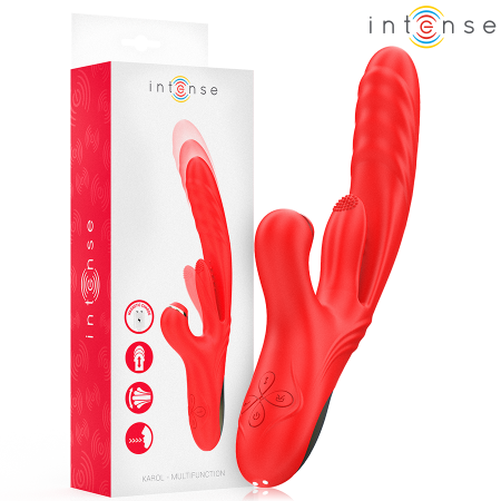 INTENSE - KAROL Multifunktionaler Vibrator mit Stoß-, Saug- und Stimulationsfunktion