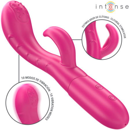 INTENSE - AMARA Vibrator mit stimulierender Zunge, 10 Vibrationsmodi, Rosa