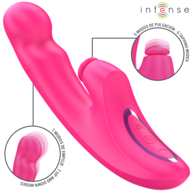 INTENSE - EMI Vibrator 13,5 cm Multifunktion 3-in-1 mit 10 Vibrationsmodi Rosa