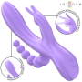 INTENSE - MIKO Dreifach Vibrator Rabbit mit Analstimulator, 7 Vibrationsmodi, Lila