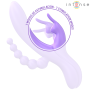 INTENSE - MIKO Dreifach Vibrator Rabbit mit Analstimulator, 7 Vibrationsmodi, Lila