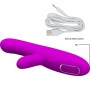 PRETTY LOVE Angelique Multifunktionsvibrator mit klitoralem Stimulator, Lila
