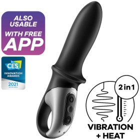 SATISFYER HOT PASSION Analvibrator mit App-Steuerung, beheizbar, schwarz