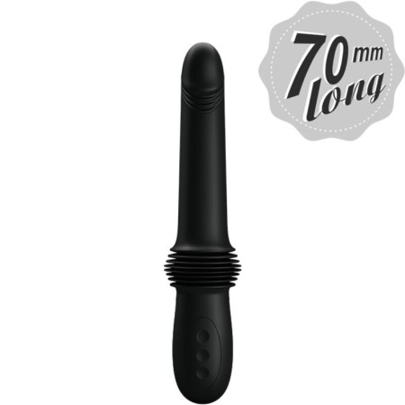 PRETTY LOVE Pazuzu Vibrator mit 3 Schubmodi, Schwarz