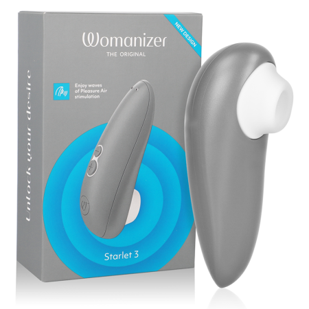 WOMANIZER Starlet 3 Klitorisstimulator Grau – 6 Intensitätsstufen, wasserdicht, USB-ladbar