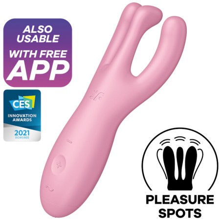 SATISFYER THREESOME 4 Vibrator mit App Steuerung in Pink