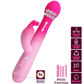 PRETTY LOVE DEJON 3-in-1 Multifunktions Rabbit Vibrator Rosa