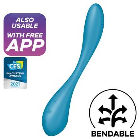 SATISFYER G-SPOT FLEX 5 MULTI VIBRATOR BLAU – Flexibler G-Punkt Stimulator mit App-Steuerung