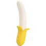 PRETTY LOVE Banana Geek Super Power Vibrator mit 7 Vibrationsmodi und 3 Push-Funktionen aus Silikon, Schwarz