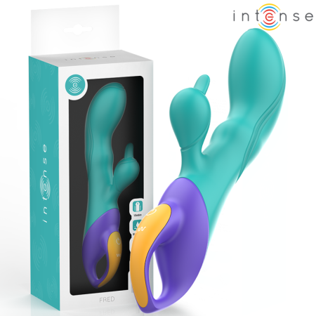 INTENSE - FRED Wiederaufladbarer Rabbit Vibrator Blau