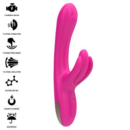 INTENSE - Britney Multifunktions Rabbit Vibrator 23 cm Rosa