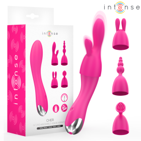 INTENSE - Cher Vibrator mit 20 Vibrationsmustern und austauschbaren Aufsätzen