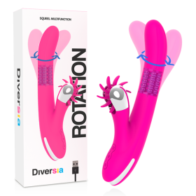 DIVERSIA Bunny Rotation 24 cm - Leistungsstarker Rotator mit 7 Modi