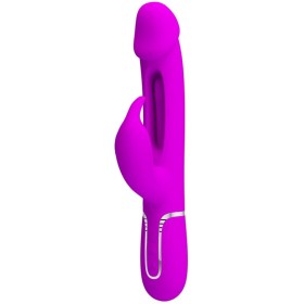 PRETTY LOVE Kampas Rabbit 3-in-1 Multifunktionsvibrator mit Zunge Fuchsia