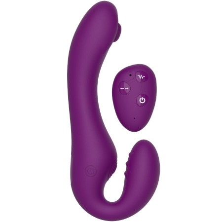 XOCOON 2-in-1 Strapless Strap-On Vibrator mit Fernbedienung, Lila