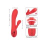 CalExotics Palisades Passion Red - Erwärmbarer Rabbit Vibrator mit Oszillationsstimulator