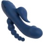 CalExotics Triple Orgasmo Vibrator – Blau, Leistungsstarker 3-in-1 Massagestab
