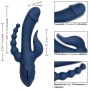 CalExotics Triple Orgasmo Vibrator – Blau, Leistungsstarker 3-in-1 Massagestab