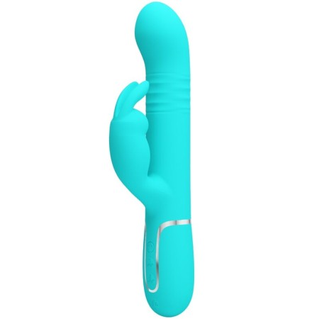 PRETTY LOVE Coale Rabbit Vibrator mit Perlen in Aqua Grün