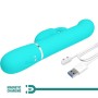 PRETTY LOVE Coale Rabbit Vibrator mit Perlen in Aqua Grün