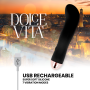 DOLCE VITA - Wiederaufladbarer Vibrator Two Schwarz mit 7 Geschwindigkeiten