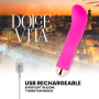 DOLCE VITA - Wiederaufladbarer Vibrator Two Rosa mit 7 Geschwindigkeiten