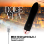 DOLCE VITA - Wiederaufladbarer Vibrator Four Schwarz mit 7 Geschwindigkeiten