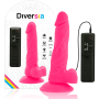 DIVERSIA Realistischer Flexibler Vibrationsdildo Pink 18 cm - Ø 4 cm