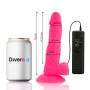 DIVERSIA Realistischer Flexibler Vibrationsdildo Pink 18 cm - Ø 4 cm
