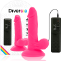 DIVERSIA Realistischer Flexibler Vibrationsdildo Rosa 17 cm