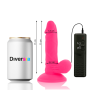 DIVERSIA Realistischer Flexibler Vibrationsdildo Rosa 17 cm