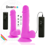 DIVERSIA Realistischer Flexibler Vibrationsdildo Lila 20,5 cm - Durchmesser 4,2 cm