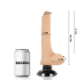 BASECOCK Realistischer Vibrator 2-in-1, 18,5 cm, hautfarben