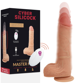 CYBER SILICOCK - Realistischer Fernbedienungs-Dildo Master Huck 20,9 cm - Ø 4 cm