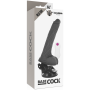 BASECOCK Realistischer Vibrator 18,5 cm - Artikuliert, Fernbedienung, Schwarz