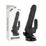 BASECOCK Realistischer Vibrator mit Fernbedienung Schwarz 18,5 cm