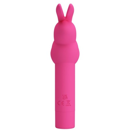 PRETTY LOVE Gerardo Silikon Vibrator mit Fuchsienfarbenem Rabbit-Aufsatz