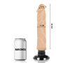 BASECOCK Realistischer Vibrator 2-in-1 Naturfarben 20 cm - Ø 4 cm