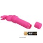 PRETTY LOVE Gerardo Silikon Vibrator mit Fuchsienfarbenem Rabbit-Aufsatz