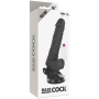 BASECOCK Realistischer Vibrator mit Fernbedienung Schwarz 19,5 cm