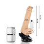 BASECOCK Realistischer Vibrator mit Fernbedienung, 18,5 cm, hautfarben