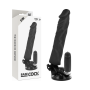 BASECOCK Realistischer Vibrator mit Fernbedienung, Schwarz, 21 cm Länge