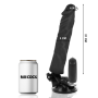 BASECOCK Realistischer Vibrator mit Fernbedienung, Schwarz, 21 cm Länge