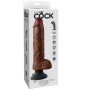 KING COCK - Vibrator mit Hoden 25,5 cm Braun
