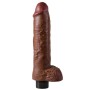 KING COCK - Vibrator mit Hoden 25,5 cm Braun