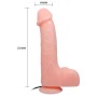 BAILE - Realistischer Vibrator BÁRBARA NATURAL 22 cm mit starker Saugnapfbasis