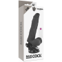 BASECOCK - Realistischer, artikulierbarer Vibrator mit Fernbedienung, 21 cm, Schwarz